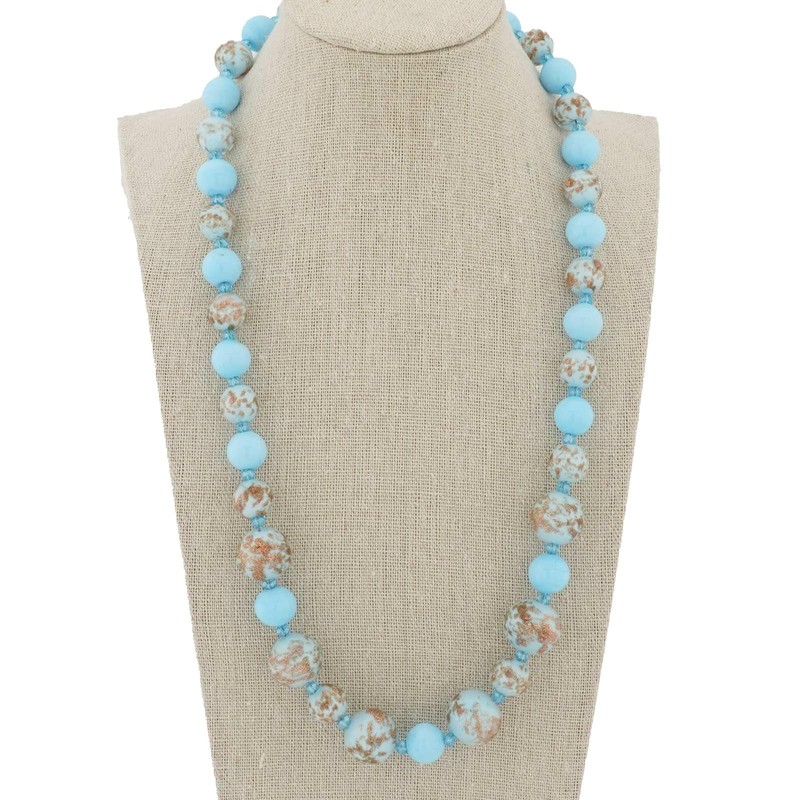 GlassOfVenice Murano Glass Starlight Necklace - Aqua