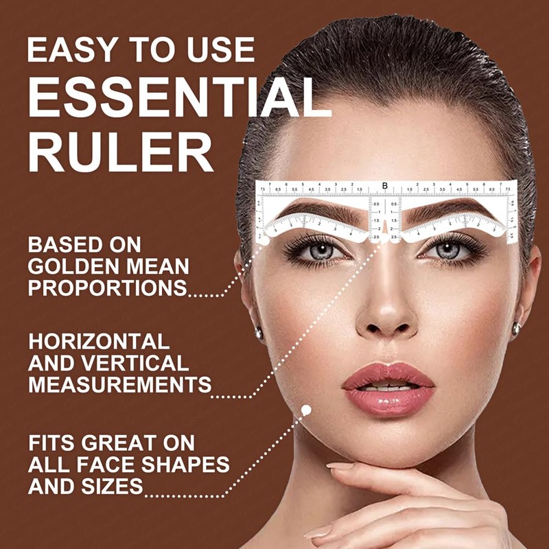 100 pegatinas de cejas con aerógrafo, herramienta de mapeo de
