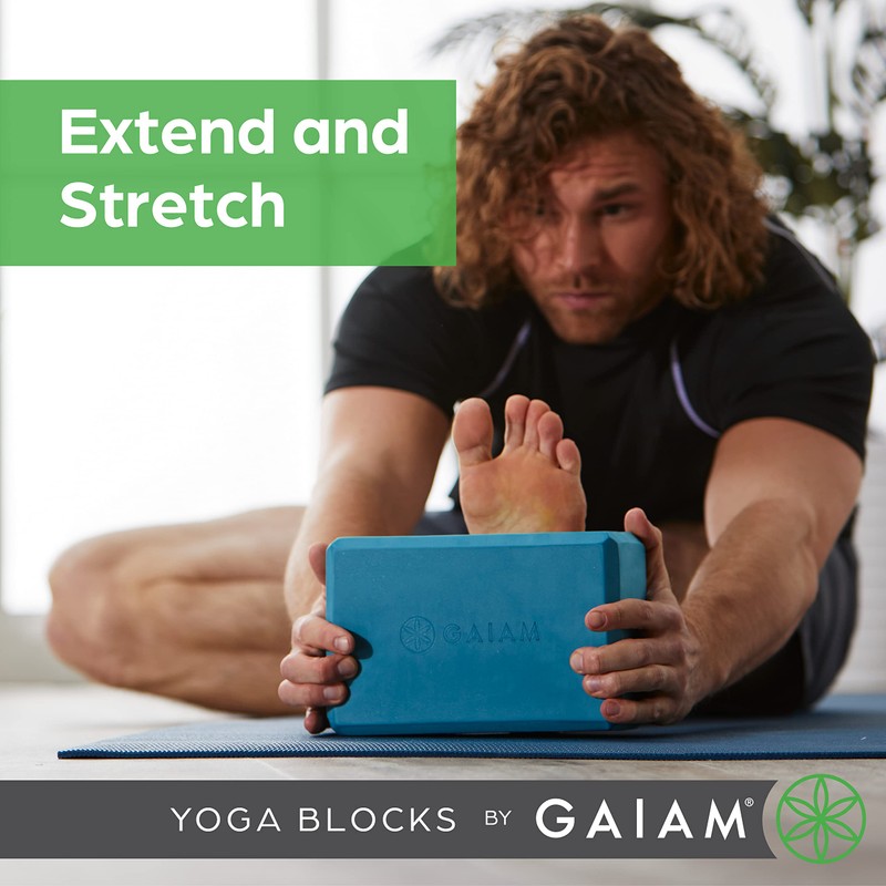 Gaiam Yoga Block - Supportive Latex-Free EVA Foam Soft Non-Slip