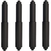 Toilet Paper Holder Roller 4pcs Black Color Plastic Toilet Tissue Flexible Holder Replacement Bathroom Plastic Spring Loaded Insert Spindle