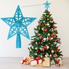 Puntale per albero di Natale a forma di stella glitterata