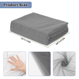 Mosquito Netting 39x10Ft Garden Mesh Netting, Fly Bird Net Barrier Hunting Blind Plant Protecting Net, 3x12m Gray