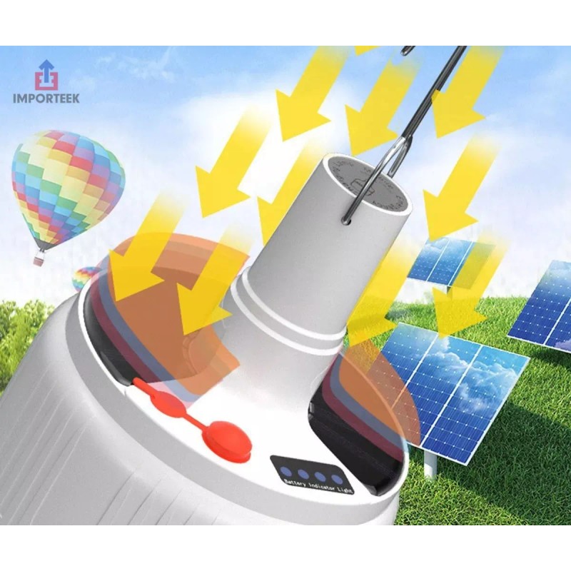 Importeek Lampara Linterna Luz Led Solar Nocturna Camping Senderismo