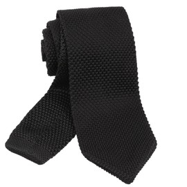 Alizeal Mens Vintage Multi-colored Casual Knitted Neckties, Black