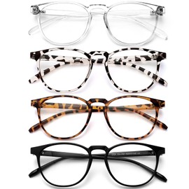 BOSSWIN Blue Light Blocking Glasses for women/men - 4Pack Computer Reading/Gaming/TV/Phones Glasses Anti UV Glare Eyestrain