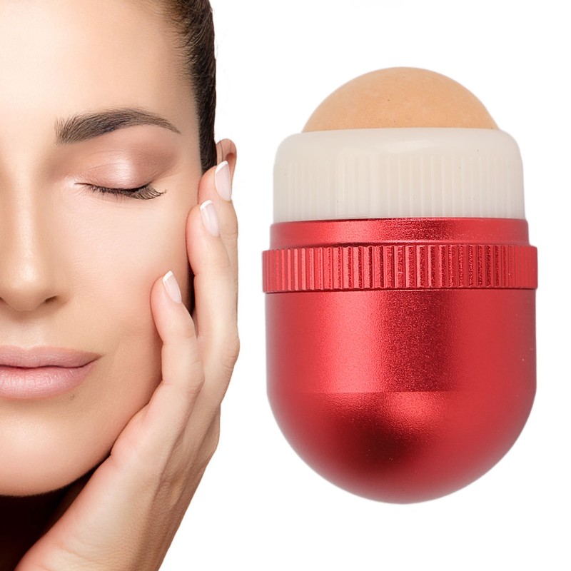 Egg Shape Volcanic Face Roller Reusable Aluminum Alloy Shell Oil