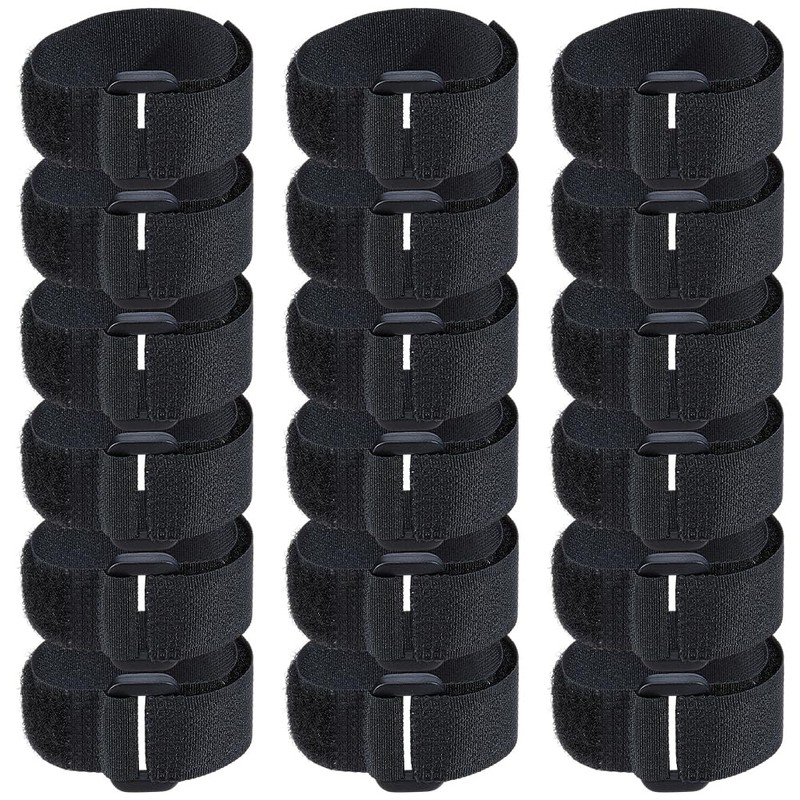 GORGECRAFT 30Pcs Soccer Goal Net Attachment Straps Black Soccer Net