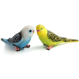 Yalulu 2Pcs Decorative Simulation Parrot Artificial Figures Miniature Animal Model Birds, Craft Bird For Home Ornaments