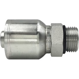 1/2" Hose x #8 SAE/ORB Male Compatible w/ Parker 43-Series Hydraulic Hose End Crimp Fitting | MB-08-08-43