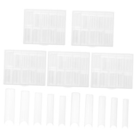 Healeved False Nails 5 Boxes of Nail Tips Abs Material Longevity Flexibility Diy Nail Art Pack