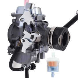 Carburetor with Intake Boot Joint Replacement for Kawasaki KLR250 1990-2005 KLF300 Bayou 1986-1995 Carb