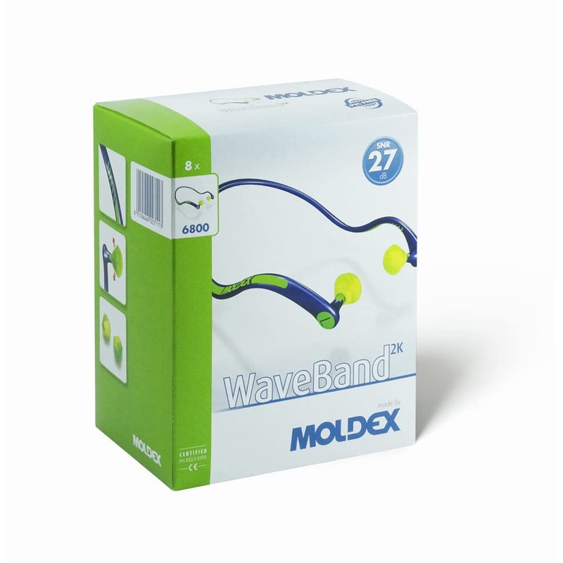 Moldex 680001 Waveband 2K Gehörschutzbügel mit Komfort-Form und Schaumstoffstöpseln, 1