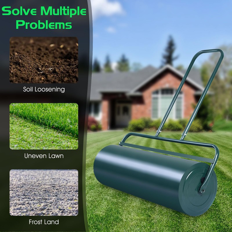 IRONMAX Lawn Roller, 36’’ 17 Gallons Pull & Push Steel