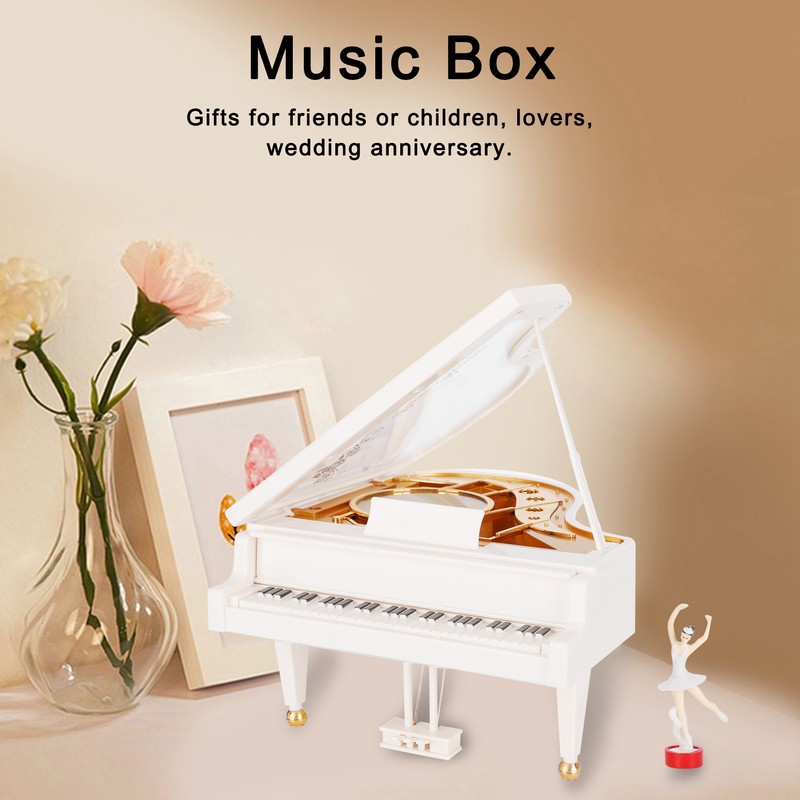 Piano Music Box Rotating Dancing Ballet Girl Valentine's Day Birthday