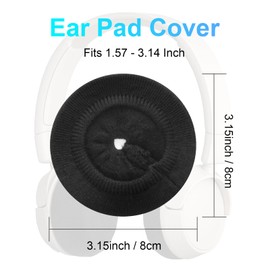 Headphone Ear Pads Covers with Stretchable Knit Fabric, PChero 2 Pairs Earpads Sweat Cover Washable Sanitary Earcup Protectors for On-Ear Headset, Fit 1.57" - 3.14" Ear Cushions
