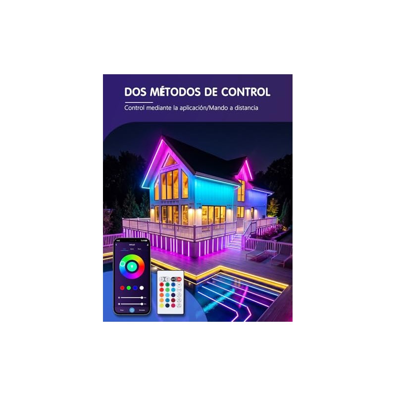 32M Tiras LED WiFi 5050 RGB Compatible con Alexa Luces