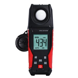 Light Meter Digital Illuminance Lux Meter 0.1 to 200,000 LUX with Backlight LCD Display Photography Lumen Meter for Lighting Intensity Brightness Measurement, LED, Plants, Luminance, Foot Candles