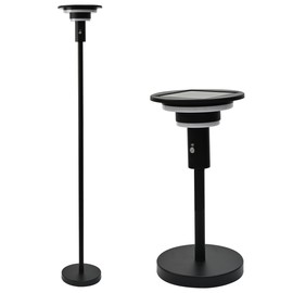 Shinelan Solar Floor Lamp for Patio Waterproof IP44,Outdoor USB Rechargeable Cordless Floor Lamp with 3 Modes,Height Adjustable,Warm White 3000k Standing Solar Lights for Deck, Porch, Camping