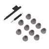 10pcs Black Silicone Double Layer Closed Domes Ear Tips with