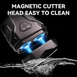 ENCHEN Portable Electric Shaver, Mini Electric Beard Shaver Waterproof & Comfortable Double-Ring Magnetic Cutter, One-Button Long Lasting for Travel & Daily Use