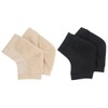FRCOLOR 2 Pairs Toeless Moisturizing Socks Gel Heel Protection Elastic