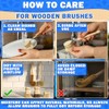 5 Pcs Bamboo Dish Brush Set, Non-Scratch Bristles, Replacement Head