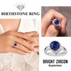 Bestyle Adorable September Sapphire Birthstone Rings 925 Sterling Silver CZ