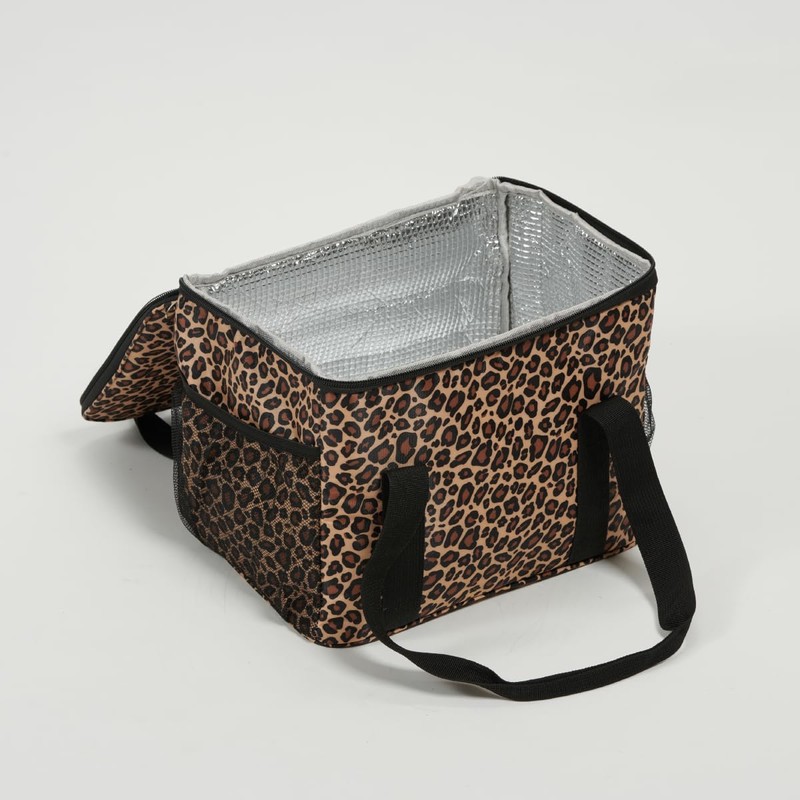 JPJYE Insulated Lunch Bag, Leopard Print Design, 30 x 21