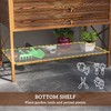 Outsunny Raised Garden Bed with Galvanized Steel Frame, Storage Shelf