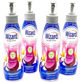 Wizard Room Mist Hawaiian Retreat 4x Air Freshener Spray Bottles