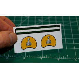 Super Bowl XLV (45) Green Bay Packers Football Gumball Helmets *DIECUT DECALS*