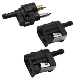 Vkinman 6mm Female Male 1/4" Motor Fuel Tank Hose Pipe Joint Comp Fittings 6Y1-24305-06 / 6G1-24304-10 Replacement for Yamaha Outboard Marine Engine Fuel Line Connector Fittings, 3pcs