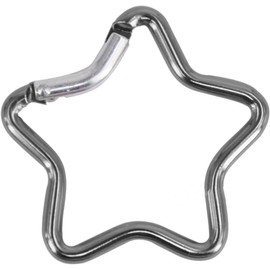 2Pcs Glossy Black Carabiner Clip Star Shaped Climbing Buckle Aluminum Alloy Heavy Duty Keyring Hook for Camping Fishing Hiking Traveling Spring Loaded Keychain Carabiners Accessories