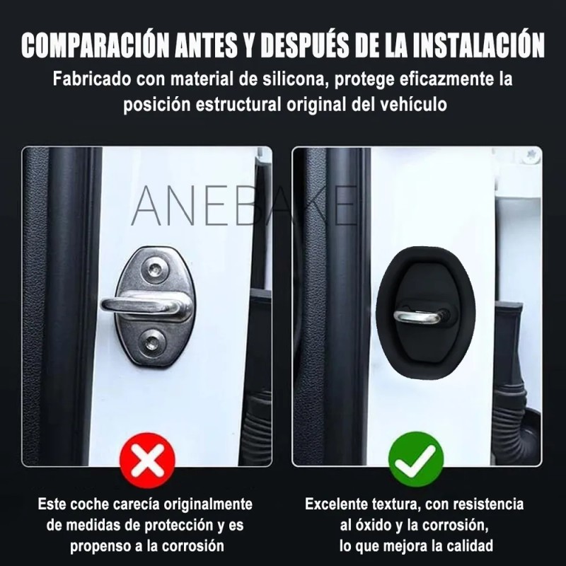 4pz Protector Puertas Autos Protector Cerradura De Puerta