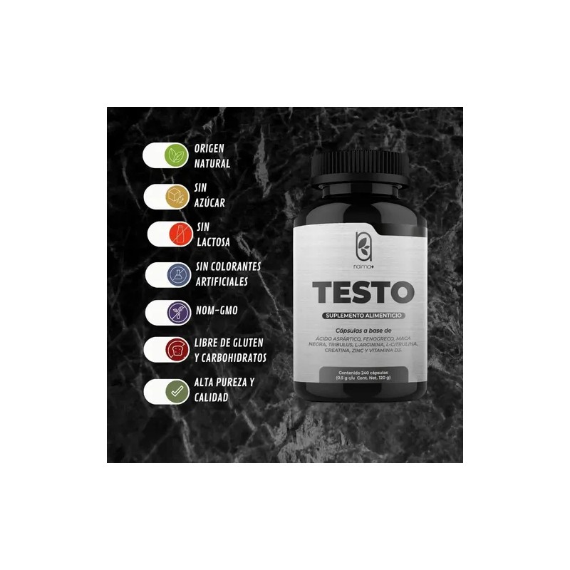 Testo Y Maca Negra Naima Suplemento Premium Vitalidad
