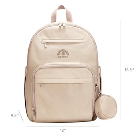 uninni Diaper Baby Bag Backpack for Moms and Dads with Baby Boys and Girls, Portable Changing Pad, Removable Pacifier Case (CML-16, 16")