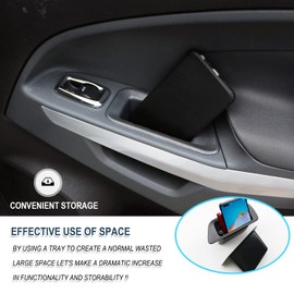 RUIYA RUIYA Kompatibel mit Ford EcoSport 2018-2025 Autotrgriff Aufbewahrungsbox, 4 Stck Autotrgriff Container Organizer Tablett Autotrgriff Organizer Tray Mittelkonsole Organizer EcoSport zubeh?r