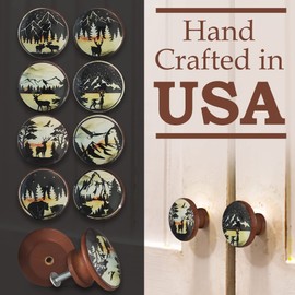 Twisted R Design Woodland Kitchen Cabinet Knobs, Decorative Nature Drawer Pulls, Rustic Animal Cabinet Handles, Set of 8 Dresser Knobs for Bathroom, Bedroom or Drawer Knobs