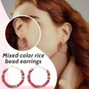 PYEUIFT Colourful Pearl Earrings, Women's Fashionable Pearl Earrings, Round Circle