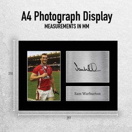 HWC Trading A4 Sam Warburton Wales Gifts Printed Signed Autograph Picture for Rugby Union Fans