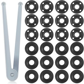 Hicarer 25 Pcs Angle Grinder Nut Angle Grinder Wrench Kit Universal Locknut Wrench Adjustable Wrench Spanner 5/8''-11 Flange Metal Lock Nut Grinder Parts Compatible with Makita/Dewalt