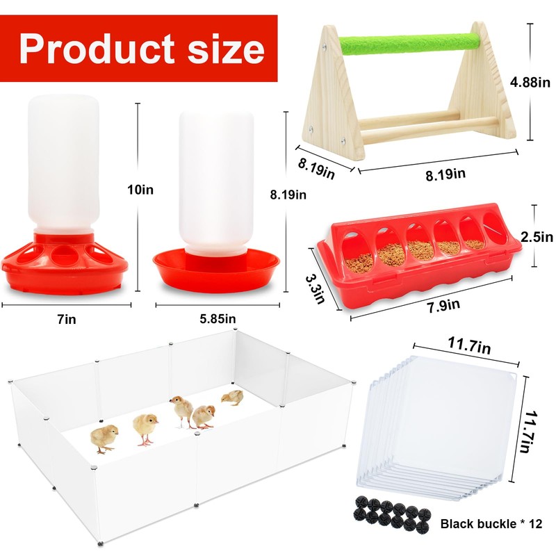 GIFANK Chick Brooder Box Starter Kit with Chick Perch,flip Top