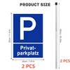 Pack of 2 Private Parking Sign with Posts with 90