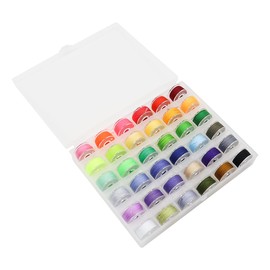 Namvo 36 Colors Sewing Machine Bobbins Threads with Storage Box Filled Sewing Bobbins for Household Handheld Sewing Machines