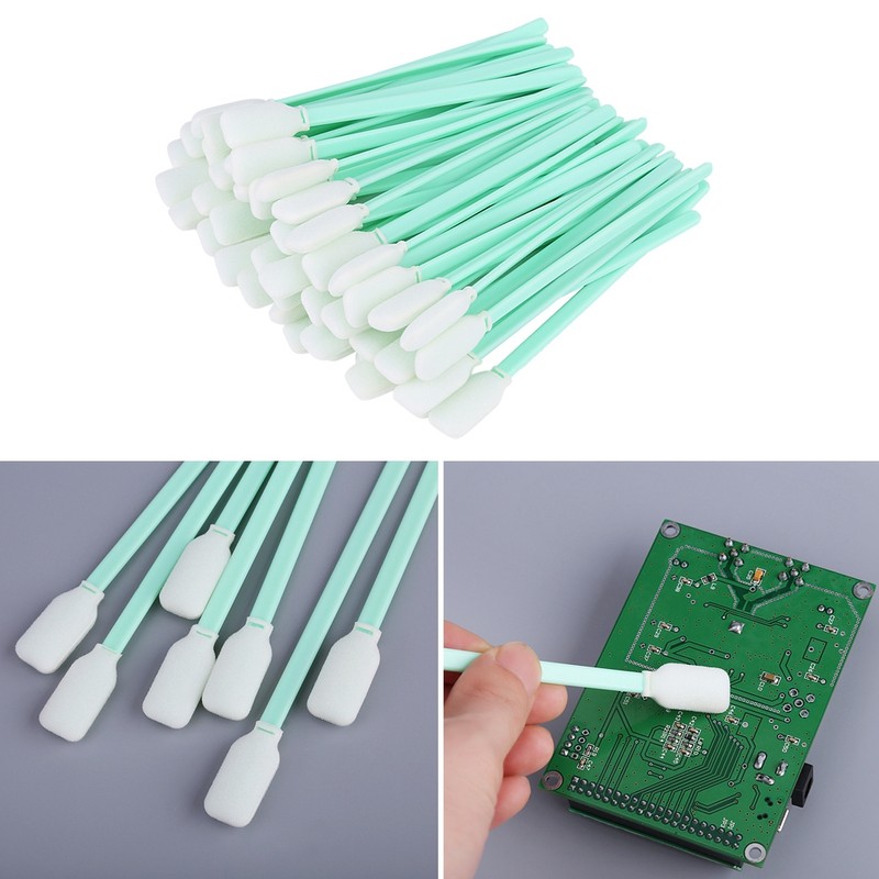 50pcs/set Craft Foam Tip Cleaning Sponge Swab Stick Dyeing Painting