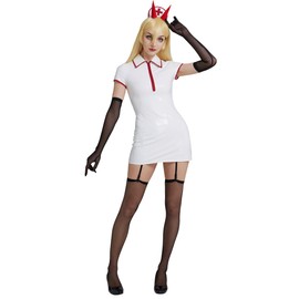 Cosplay.fm Women’s Anime Cosplay Costume White Nurse Outfit with Hat Gloves (S, White)
