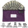 Leatherette Money Bag with Lock | 12x8 Inch | Purple