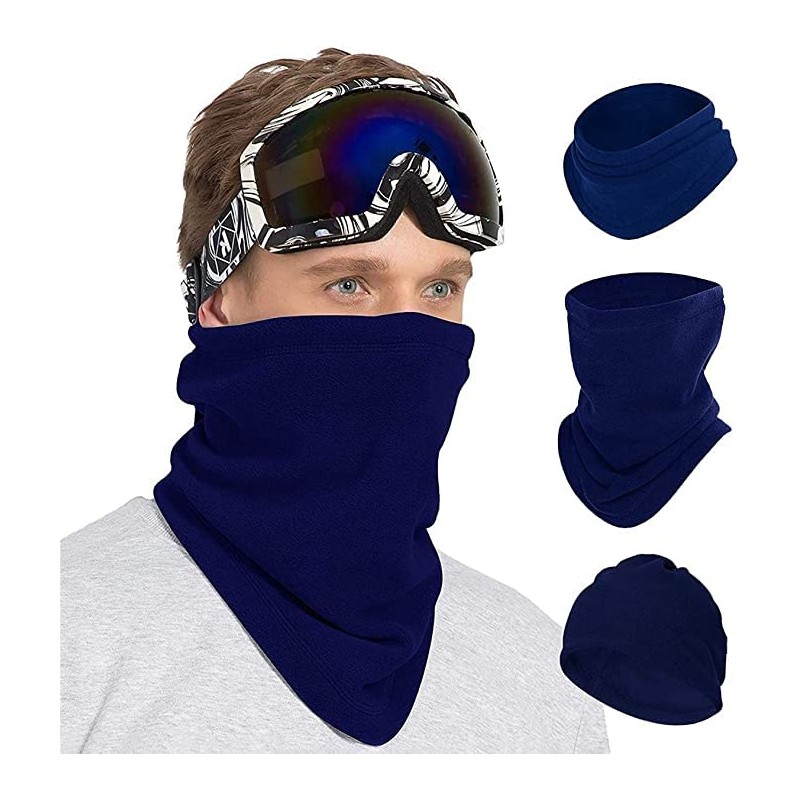 Qrity 2 Piece Drawstring Neck Warmers, Polar Fleece Neck Warmers,
