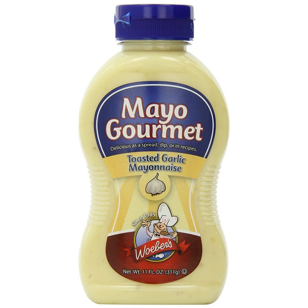 Woebers Mayonnaise, Toasted Garlic, 11 Ounce