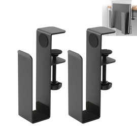 Fesatccoz Desk Side Laptop Holder, Adjustable Laptop Stand, Desk Hook, Vertical Side Punch-free Storage Shelf for Tablet Computer Laptop, Documents